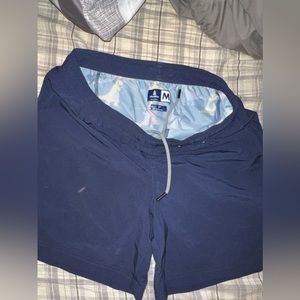 Chubbies Men NWOT Size Medium Navy Blue Tech Shorts Lined Dinosaur